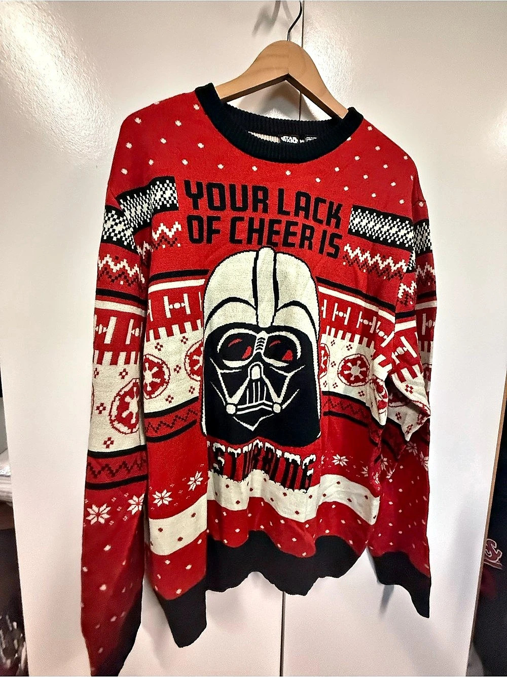 New Star Wars Darth Vader I Find Your Lack Of Cheer Disturbing Ugly Christmas Sw